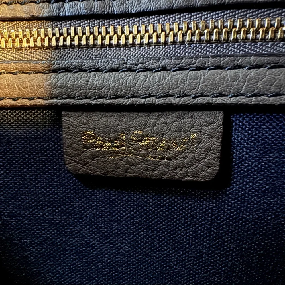 Paul Stuart Pebbled Leather Top Handle Mini Satchel – Espresso Brown - Picture 9 of 10